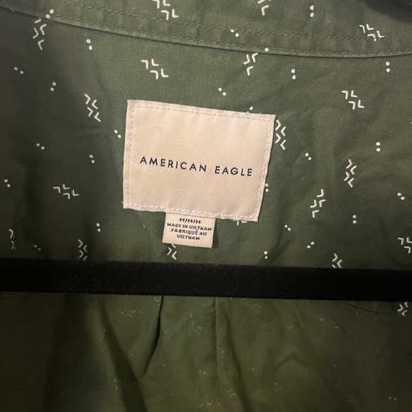 American Eagle Geometric Men’s Button Up - Picture 2 of 3